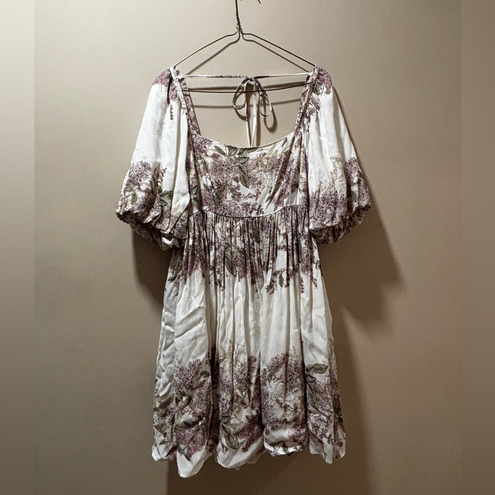 Antonio Melani white and purple Floral Dress